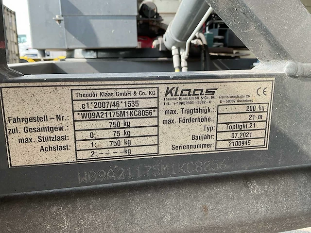 2021 klaas toplight 21 bau ladderlift - afbeelding 21 van  24