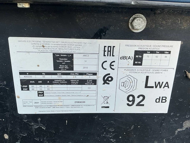2021 kohler j66c3 noodstroomaggregaat - afbeelding 8 van  16