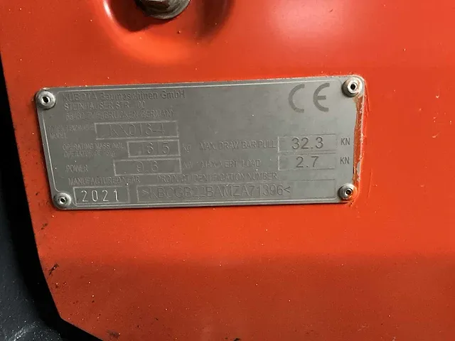 2021 kubota - kx016-4 - minigraafmachine - afbeelding 31 van  38
