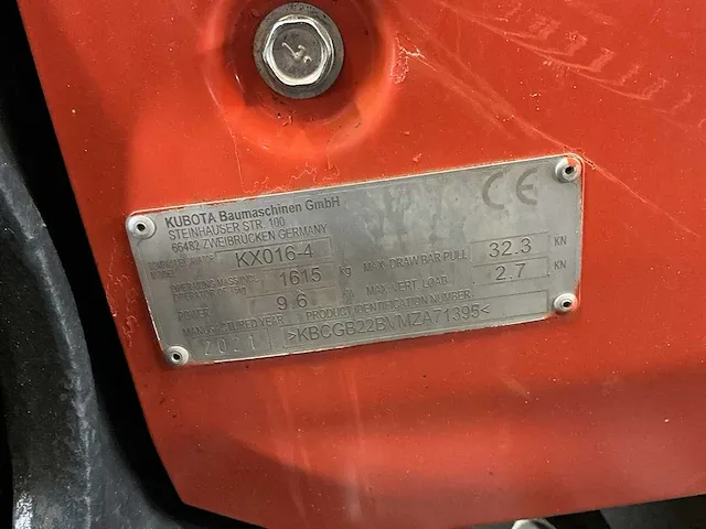 2021 kubota - kx016-4 - minigraafmachine - afbeelding 32 van  39