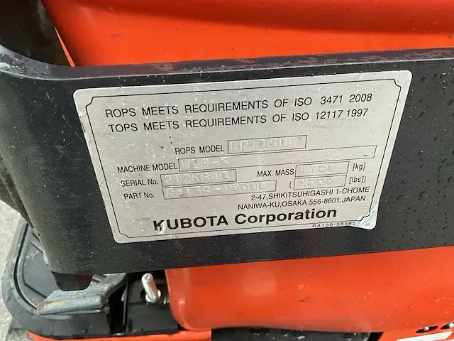 2021 kubota u10-3 ergo control minigraafmachine - afbeelding 27 van  35