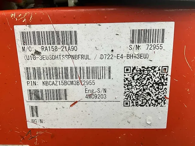 2021 kubota u10-3 ergo control minigraafmachine - afbeelding 28 van  35
