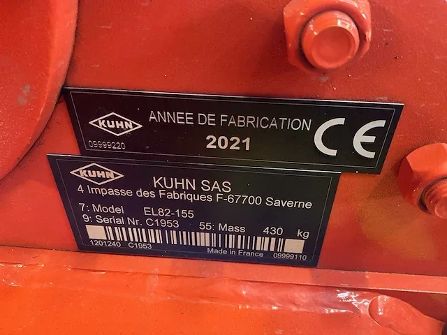 2021 kuhn el82-155 frees - afbeelding 7 van  7