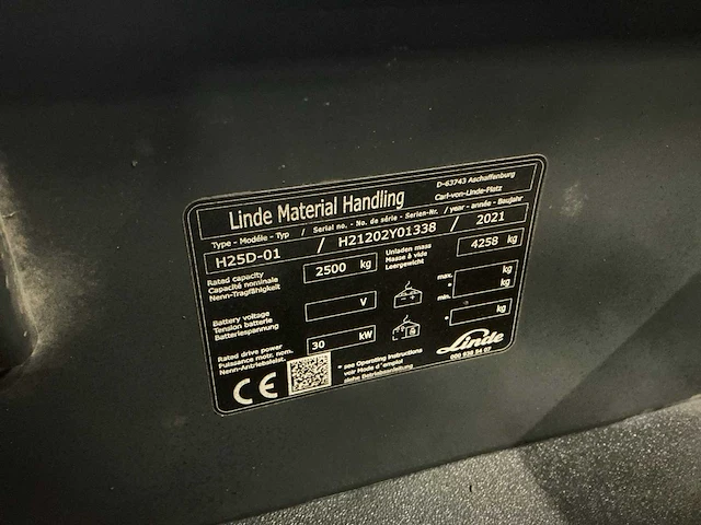 2021 linde h25d-01 vorkheftruck - afbeelding 15 van  22