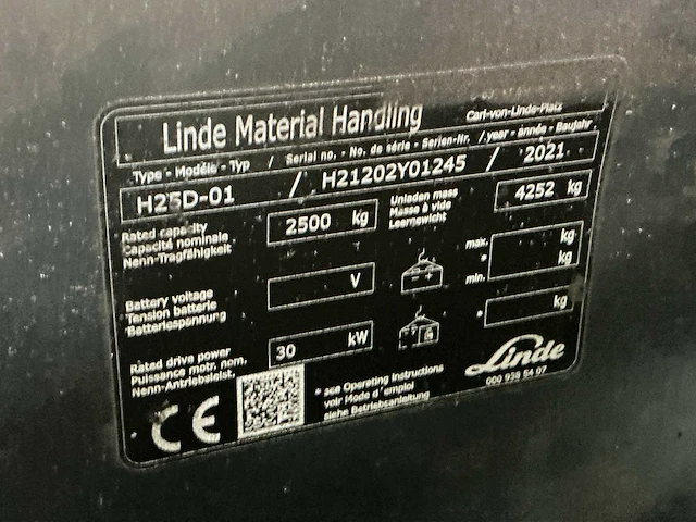 2021 linde h25d-01 vorkheftruck - afbeelding 14 van  21