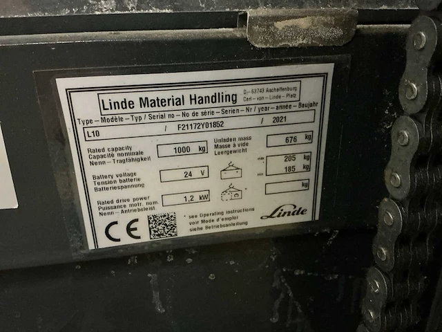 2021 linde l10 stapelaar - afbeelding 13 van  20