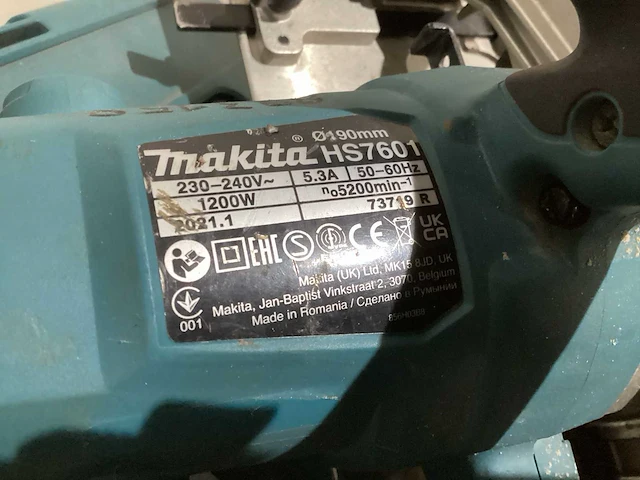 2021 makita hs 7601 j cirkelzaagmachine - afbeelding 3 van  3