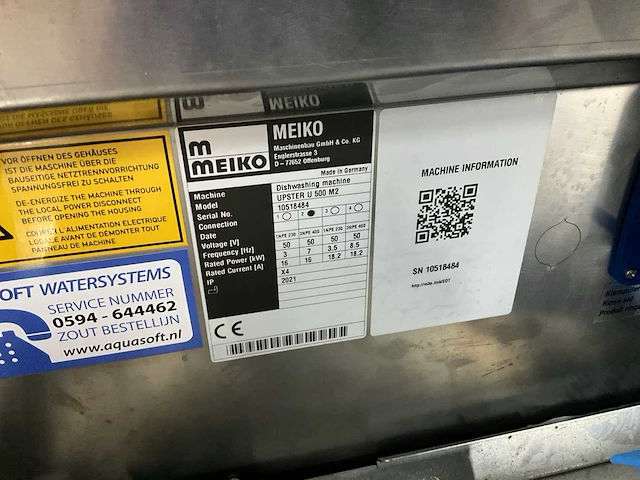 2021 meiko upster u 500 m2 vaatwasmachine - afbeelding 9 van  9