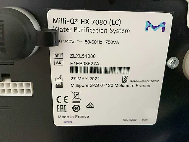 2021 milli-q hx 7080 laboratorium-grade waterzuiveringssysteem - afbeelding 11 van  19