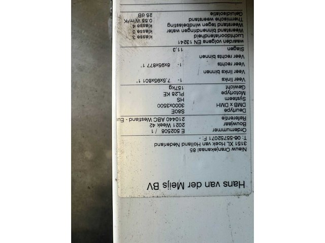 2021 overheaddeur (3,00x3,50 mtr) - afbeelding 5 van  5