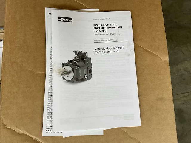 2021 parker pv-series hydrauliek pomp (3x) - afbeelding 3 van  3