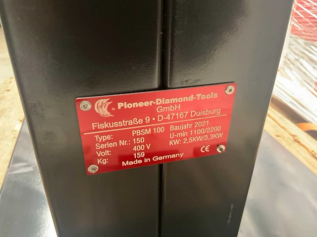 2021 pioneer diamond tools pbsm 100 bandschuurmachine - afbeelding 7 van  15
