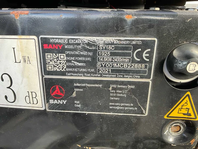 2021 sany sy18c minigraafmachine - afbeelding 24 van  30