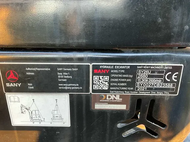 2021 sany sy26u mini-rupsgraafmachine - afbeelding 29 van  38