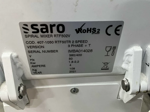 2021 saro rtf 502 v spiraalkneder - afbeelding 7 van  7