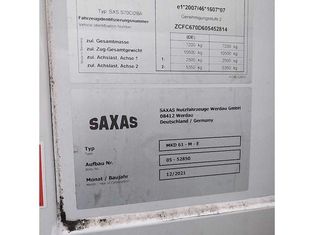 2021 saxas mkd 61 - m - e opzetbak met laadklep - afbeelding 14 van  22