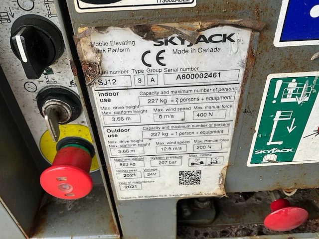 2021 skyjack sj12 hoogwerker - afbeelding 8 van  8