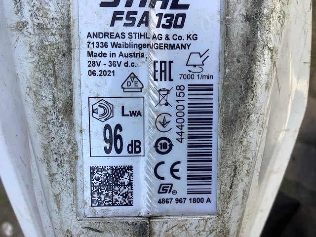 2021 stihl fsa130 bosmaaier - afbeelding 4 van  4