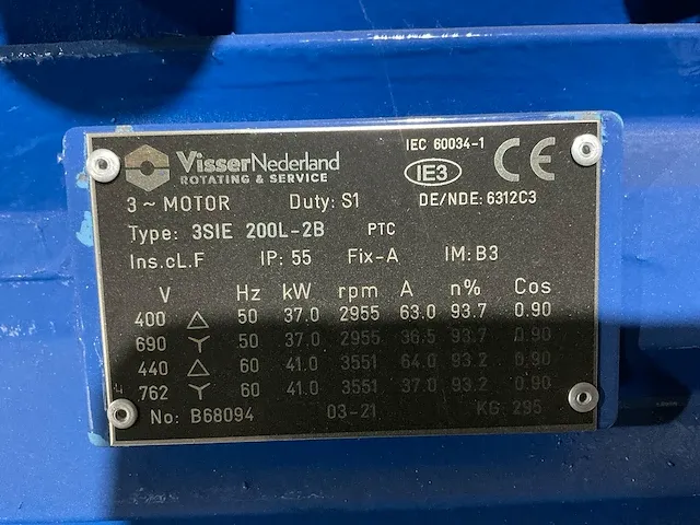 2021 visser 3sie 200l-2b elektromotor - afbeelding 5 van  5