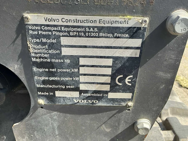 2021 volvo ec18e minigraafmachine - afbeelding 41 van  46