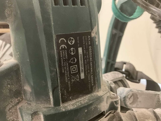 2021 vonroc ds502ac plafondschuurmachine - afbeelding 3 van  3