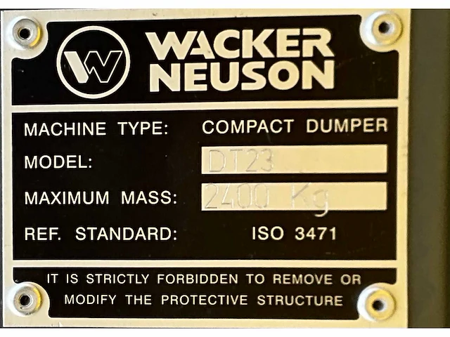 2021 wacker neuson dt23 draaikiep rupsdumper - afbeelding 24 van  30