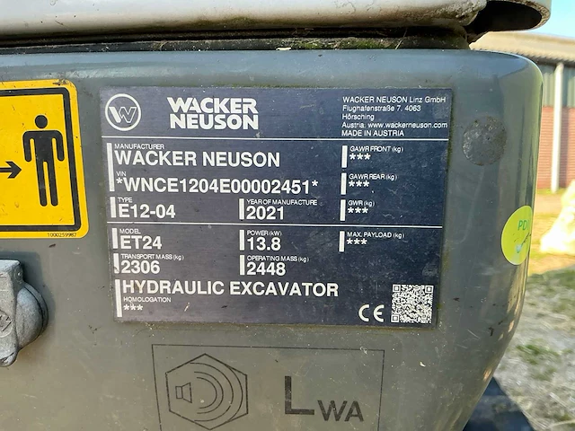 2021 wacker neuson et24 15’ vds midigraafmachine - afbeelding 21 van  28