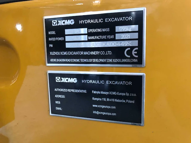 2021 xcmg xe18e midigraafmachine - afbeelding 9 van  17