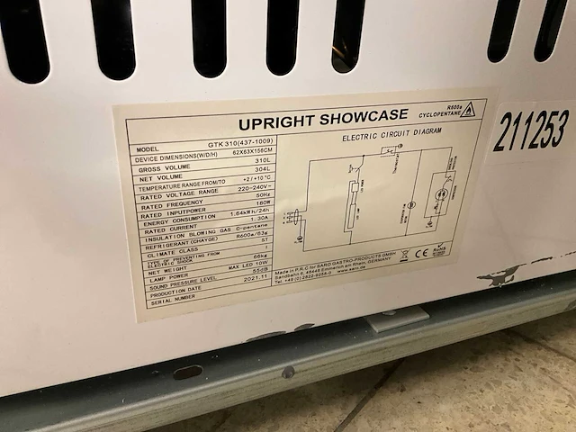 2021 zorro gtk 310 glasdeur koelkast - afbeelding 6 van  6