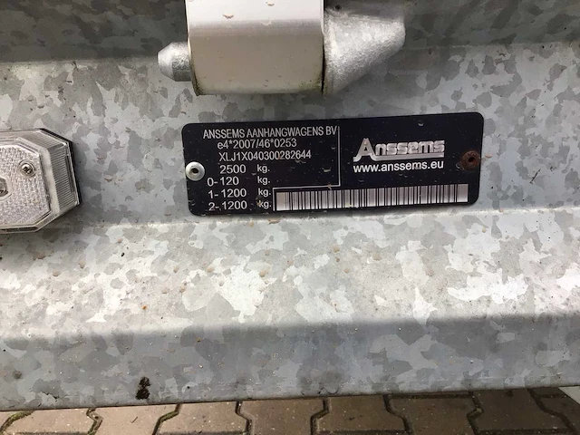 2022 anssems psx-2 2500kg plateauwagen incl. steigermaterialen - afbeelding 3 van  11