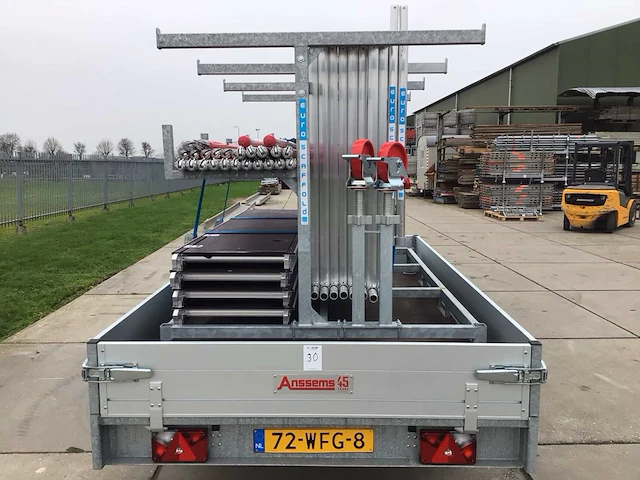2022 anssems psx-2 2500kg plateauwagen incl. steigermaterialen - afbeelding 10 van  11