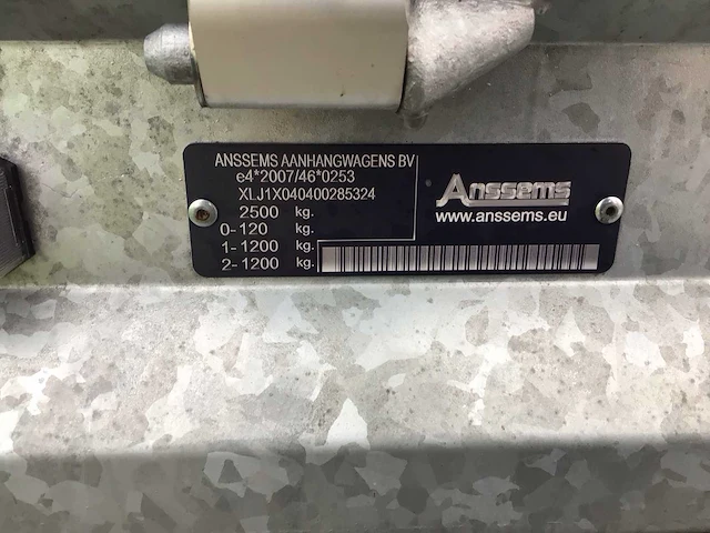 2022 anssems psx2 2500kg plateauwagen aanhangwagen - afbeelding 8 van  8