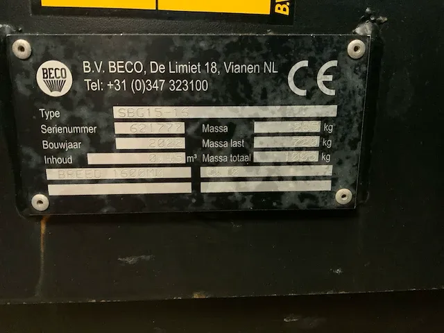 2022 beco sbg15-16 graafbak “cw10” - afbeelding 2 van  10