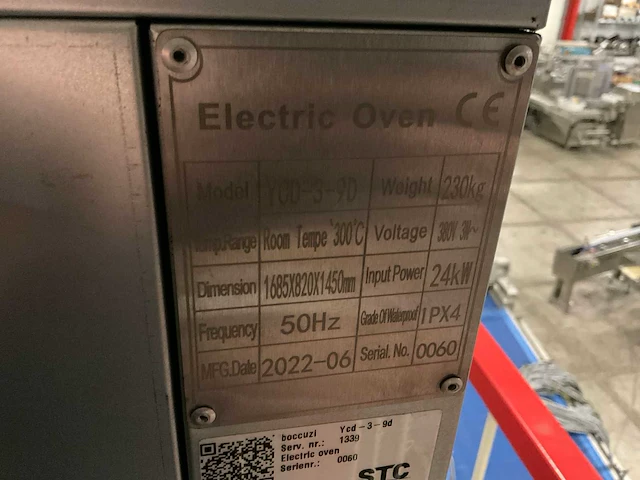 2022 boccuzzi ycd-3-9d confectie oven - afbeelding 7 van  16