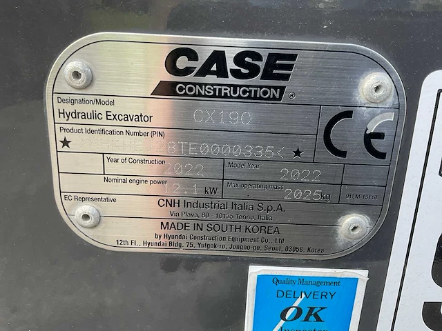 2022 case cx19c minigraafmachine - afbeelding 11 van  26