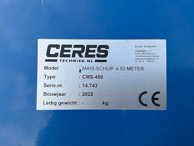 2022 ceres cms-450 maisschuif - afbeelding 10 van  18