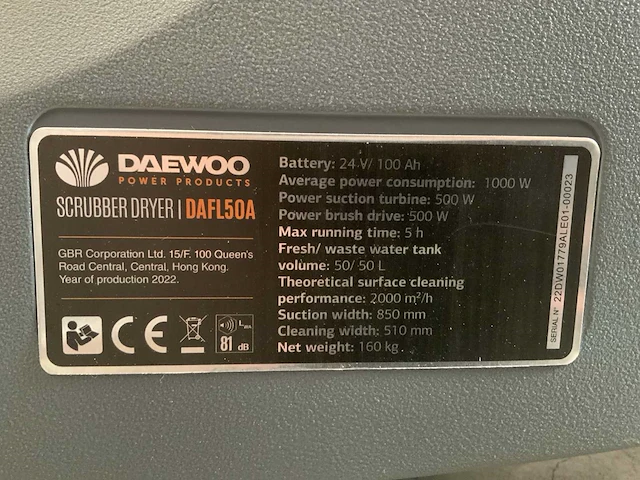2022 daewoo dafl50a borstelmachine - afbeelding 18 van  25
