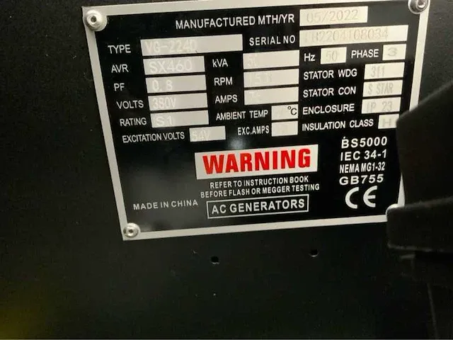 2022 daewoo dagfs-50 noodstroomaggregaat - afbeelding 4 van  20