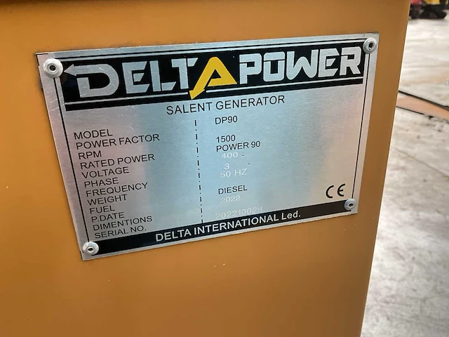 2022 delta power dp90 stroomgenerator - afbeelding 3 van  11