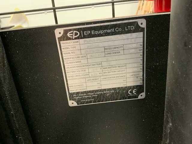 2022 ep equipment est122 elektrische stapelaar - afbeelding 9 van  10