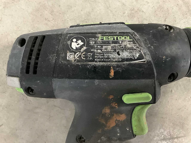 2022 festool t18+3 schroefboormachine - afbeelding 4 van  5