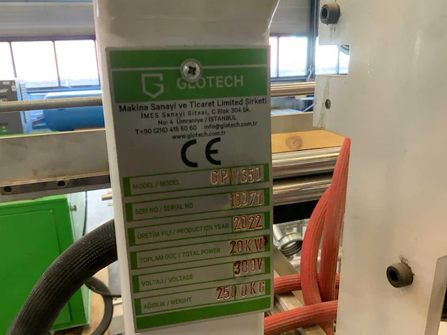 2022 glotech gpw350 profile wrapping line - afbeelding 9 van  19