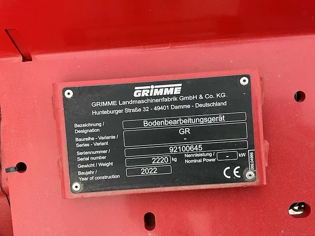 2022 grimme gr300 volveldfrees - afbeelding 10 van  18