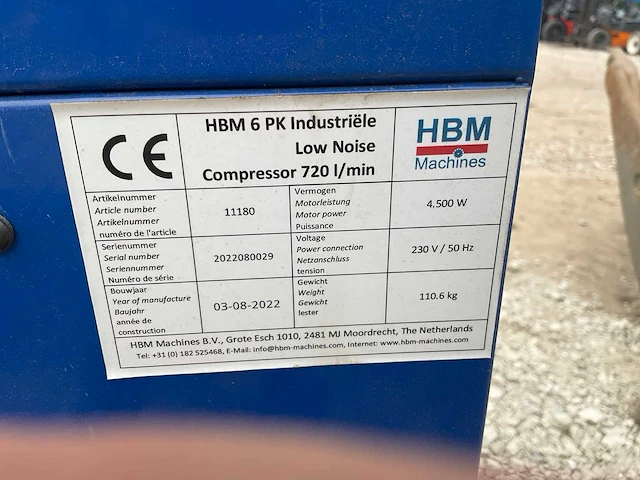 2022 hbm machines 11180 compressor - afbeelding 9 van  9