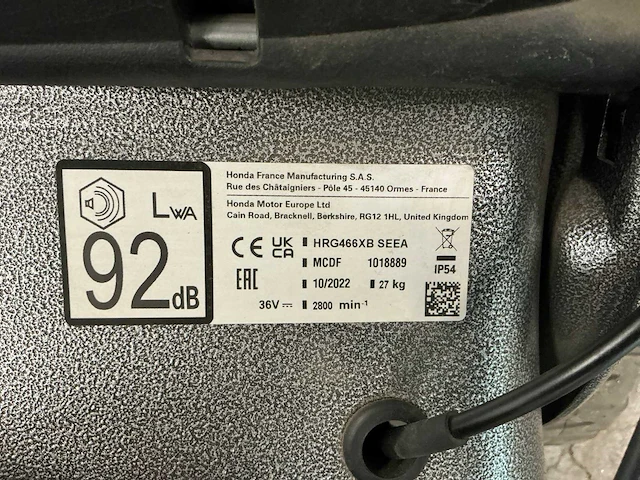 2022 honda hrg 466xb gazonmaaier - afbeelding 8 van  8