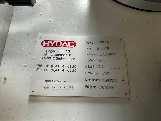 2022 hydrac mf 300 hydrauliek aggregaat module - afbeelding 5 van  19