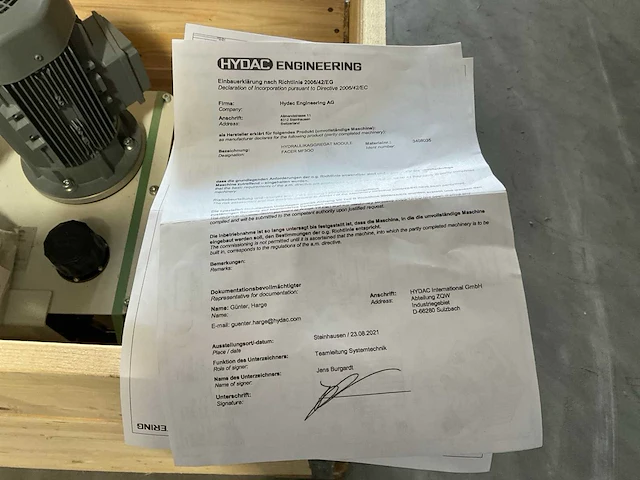 2022 hydrac mf 300 hydrauliek aggregaat module - afbeelding 6 van  19
