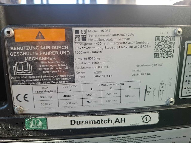2022 hyster h5.0ft - vorkheftruck - afbeelding 19 van  26