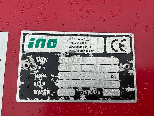2022 ino euro l 270 klepelmaaier - afbeelding 9 van  17