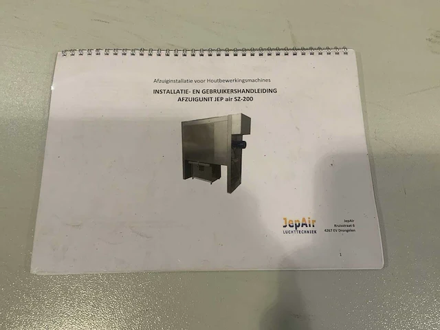 2022 jepair sz-200 mot afzuig installatie - afbeelding 3 van  11
